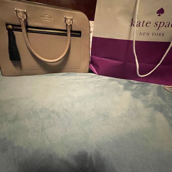 Kate Spade Kalen Chester Street Bag in Almond w/Black trim - Picture 8 of 8